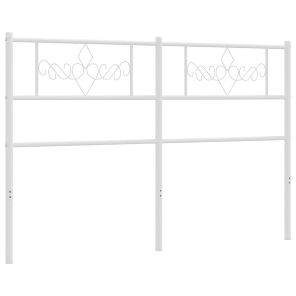 Weißes Kopfteil Landislau aus Metall, 160 cm