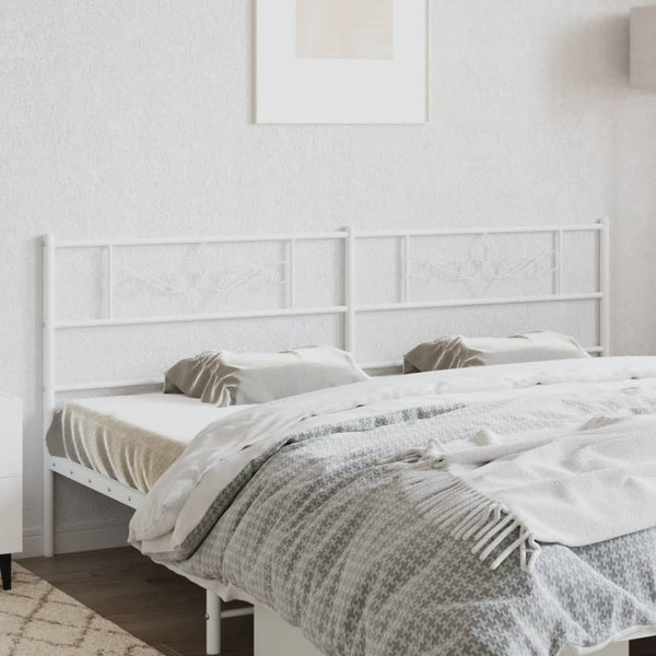 Valkoinen metallinen sängynpääty Landislau 193cm