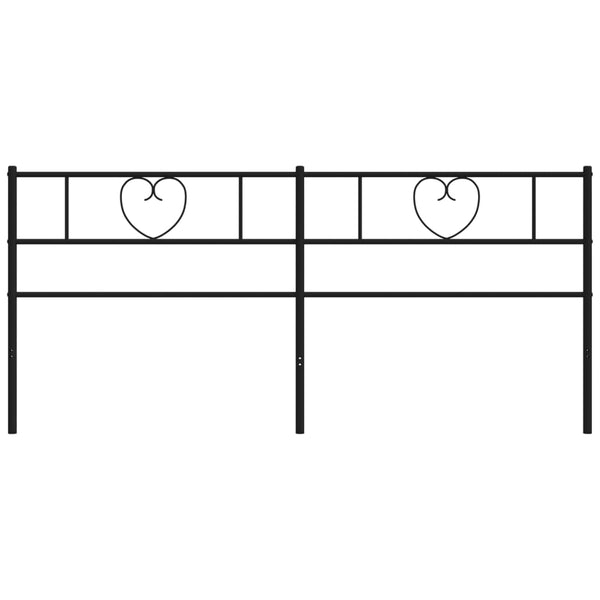 Schwarzes Metallkopfteil Aitanga 200 cm