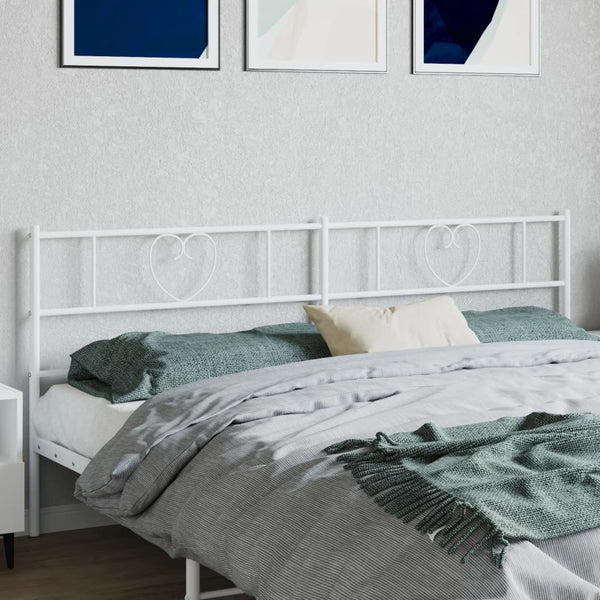 Valkoinen metallinen sängynpääty Aitanga 193cm
