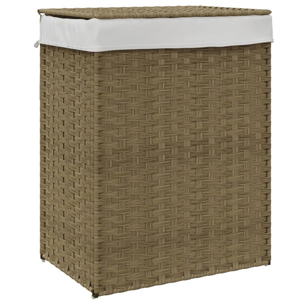 Wäschekorb mit Deckel Stasia 46x33x60cm (Polyrattan)