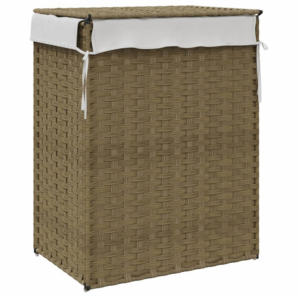 Wäschekorb mit Deckel Stasia 46x33x60cm (Polyrattan)