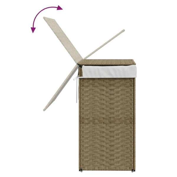 Wäschekorb mit Deckel Stasia 46x33x60cm (Polyrattan)