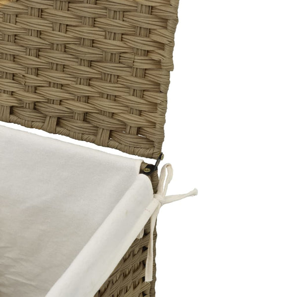 Wäschekorb mit Deckel Stasia 46x33x60cm (Polyrattan)