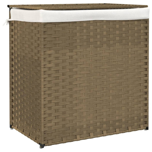 Wäschekorb Sarvin 53x35x57cm (2-teilig Polyrattan)
