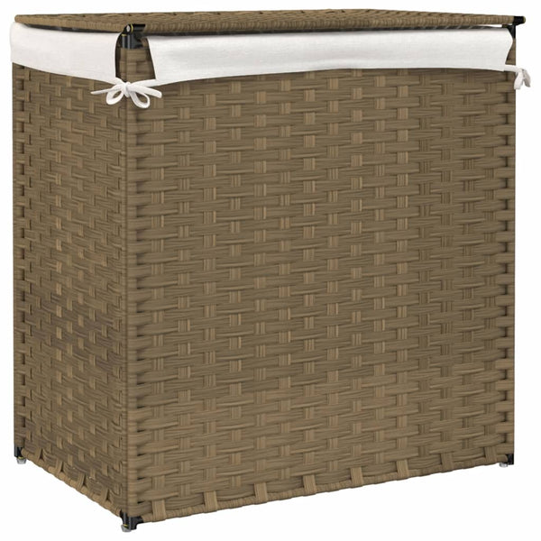 Wäschekorb Sarvin 53x35x57cm (2-teilig Polyrattan)