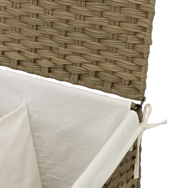 Wäschekorb Sarvin 53x35x57cm (2-teilig Polyrattan)