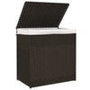 Dunkelbrauner Wäschekorb Sarvin 53x35x57cm (2-teiliges Polyrattan)
