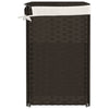 Dunkelbrauner Wäschekorb Sarvin 53x35x57cm (2-teiliges Polyrattan)