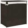 Dunkelbrauner Wäschekorb Sarvin 53x35x57cm (2-teiliges Polyrattan)