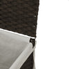 Dunkelbrauner Wäschekorb Sarvin 53x35x57cm (2-teiliges Polyrattan)