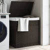 Dunkelbrauner Wäschekorb Sarvin 53x35x57cm (2-teiliges Polyrattan)