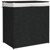 Schwarzer Wäschekorb Sarvin 53x35x57cm (2-teiliges Polyrattan)