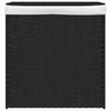 Schwarzer Wäschekorb Sarvin 53x35x57cm (2-teiliges Polyrattan)