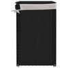 Schwarzer Wäschekorb Sarvin 53x35x57cm (2-teiliges Polyrattan)