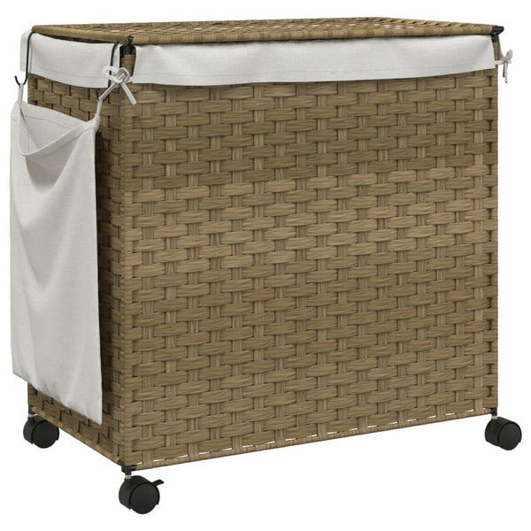 Wäschekorb auf Rollen Jewel 60x35x60,5cm (Rattan)