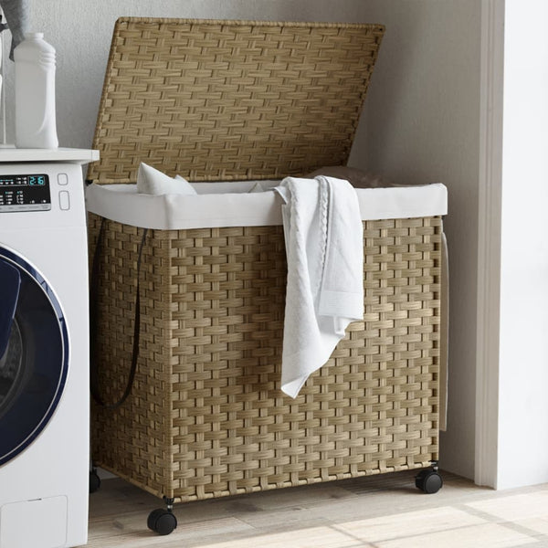 Wäschekorb auf Rollen Jewel 60x35x60,5cm (Rattan)