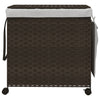 Dunkelbrauner Wäschekorb auf Rollen Jewel 60x35x60,5cm (Rattan)