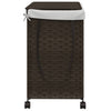 Dunkelbrauner Wäschekorb auf Rollen Jewel 60x35x60,5cm (Rattan)