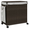 Dunkelbrauner Wäschekorb auf Rollen Jewel 60x35x60,5cm (Rattan)