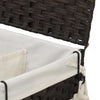 Dunkelbrauner Wäschekorb auf Rollen Jewel 60x35x60,5cm (Rattan)