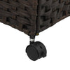 Dunkelbrauner Wäschekorb auf Rollen Jewel 60x35x60,5cm (Rattan)