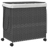 Wäschekorb auf Rollen Jewel Grau 60x35x60,5cm (Rattan)