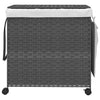 Wäschekorb auf Rollen Jewel Grau 60x35x60,5cm (Rattan)