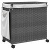 Wäschekorb auf Rollen Jewel Grau 60x35x60,5cm (Rattan)