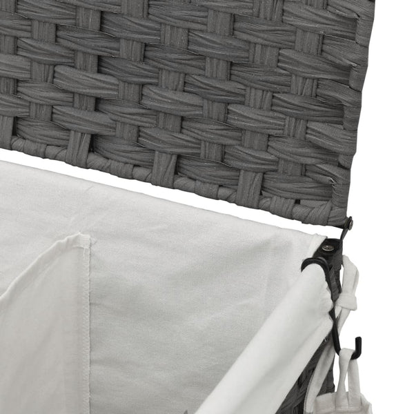 Wäschekorb auf Rollen Jewel Grau 60x35x60,5cm (Rattan)