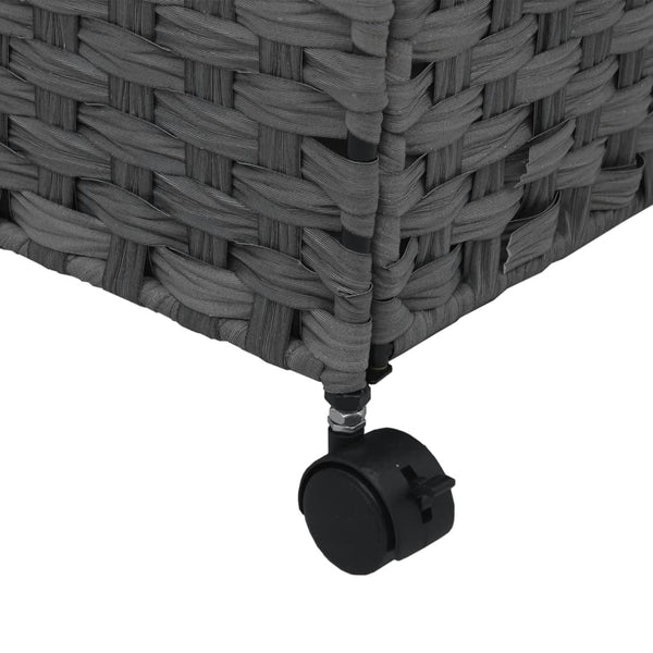 Wäschekorb auf Rollen Jewel Grau 60x35x60,5cm (Rattan)