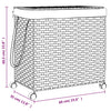 Wäschekorb auf Rollen Jewel Grau 60x35x60,5cm (Rattan)