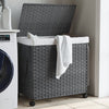 Wäschekorb auf Rollen Jewel Grau 60x35x60,5cm (Rattan)