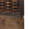 Hartin 4-teiliger Raumteiler aus Kaiserholz, dunkelbraun