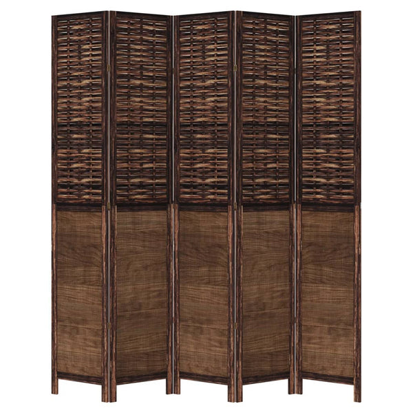 Dunkelbrauner Raumteiler Harti 5-Panel (Kaiserbaum)