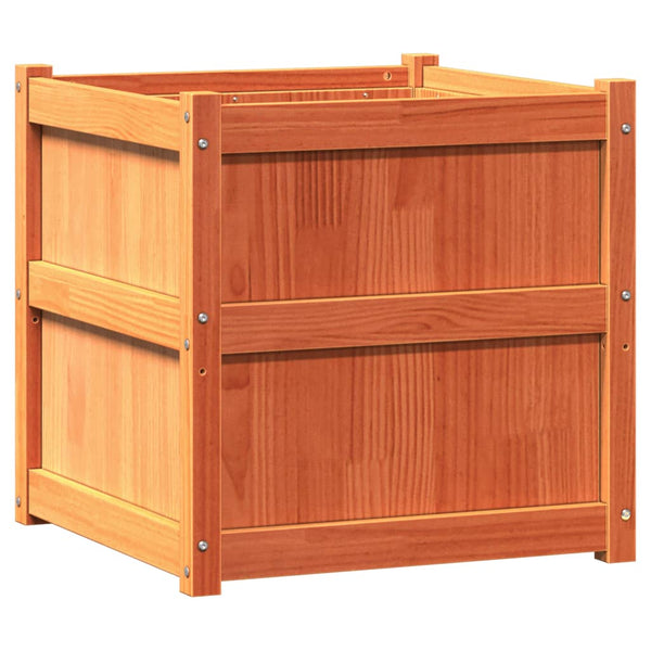 Wachsbraune Blumenkästen Zecrie (2er-Set Kiefer)