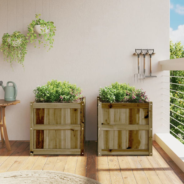 Imprägnierte Blumenkästen Zecrie (2 Stück Kiefer)