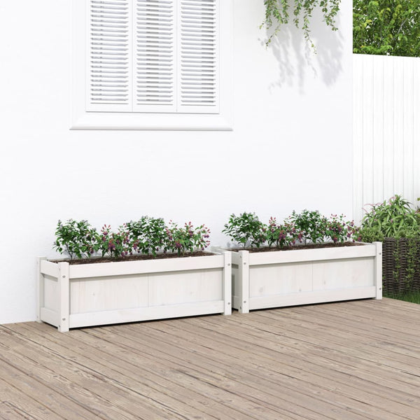 Weiße Blumenkästen für den Außenbereich Hidrometrica (2 Stück Kiefer)