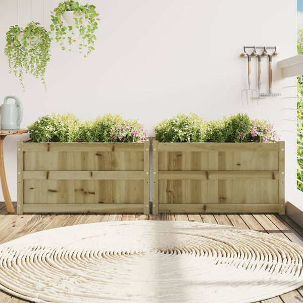 Imprägnierte Blumenkästen Tanasuca für den Außenbereich (2 Stk. Kiefer)