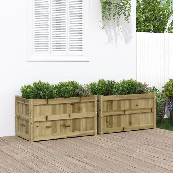 Imprägnierte Blumenkästen Tanasuca für den Außenbereich (2 Stk. Kiefer)