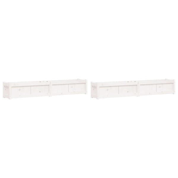 Weiße Blumenkästen für den Außenbereich Hristodol (2er-Set Kiefer)