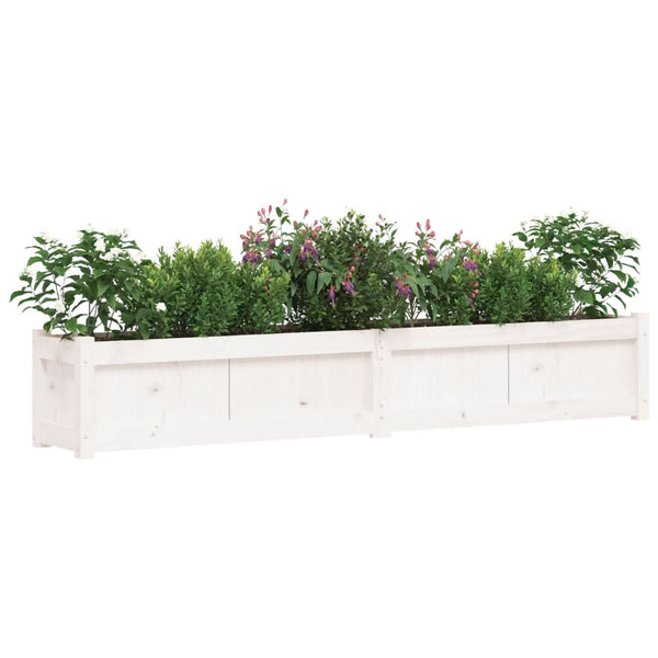 Weiße Blumenkästen für den Außenbereich Hristodol (2er-Set Kiefer)