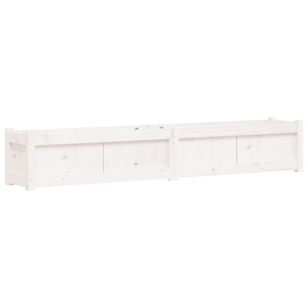 Weiße Blumenkästen für den Außenbereich Hristodol (2er-Set Kiefer)