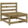 Gartencouch und Hocker Ioava (2-Sitzer, imprägniertes Kiefernholz)