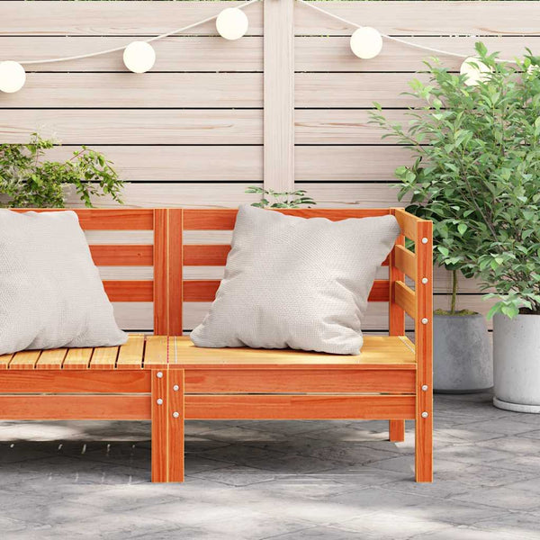Beigefarbenes Gartensessel-Eckteil Mach (Kiefer)