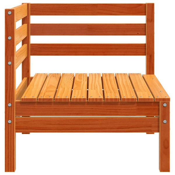 Beigefarbenes Gartensessel-Eckteil Mach (Kiefer)