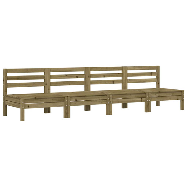 Imprägnierte Gartensofas Mach (armlehnenlos 4 Stk. Kiefer)