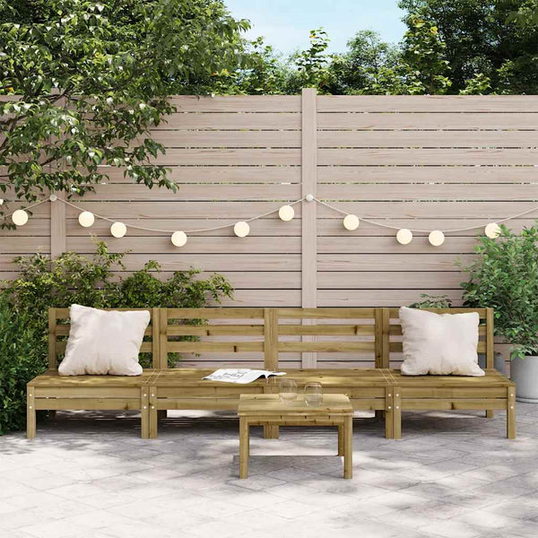 Imprägnierte Gartensofas Mach (armlehnenlos 4 Stk. Kiefer)
