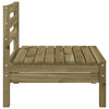 Imprägnierte Gartensofas Mach (armlehnenlos 4 Stk. Kiefer)