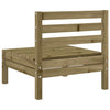 Imprägnierte Gartensofas Mach (armlehnenlos 4 Stk. Kiefer)